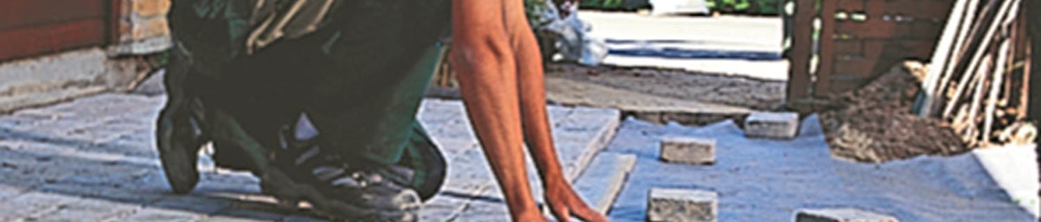 Fiberduk under plattorna Fiberduk under plattorna